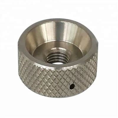 Metal Turned Lathed Thread Knurled Part